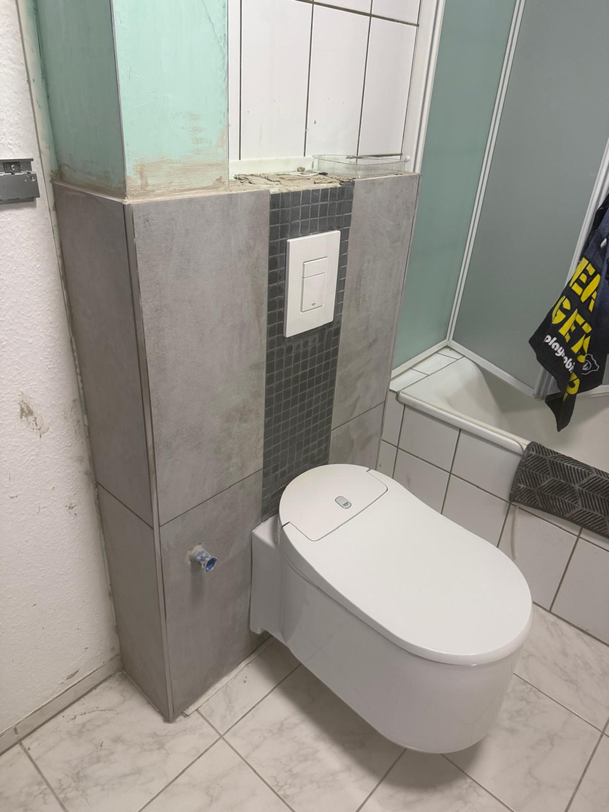 Fertiggestellter Sanitärbereich